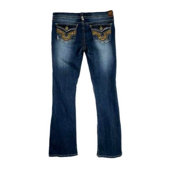 Wallflower Lucious Curvy Skinny Bootcut Heavy Stitch Flap Pocket Jeans - Long - Picture 1 of 7